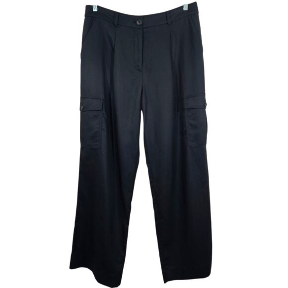 LOFT Pants - E Loft Drapey Cargo Wide Leg Pants NWT Womens Size 12 Wide Leg Utility Chinos
